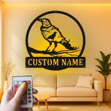 Cartel de metal LED de cuervo personalizado, regalo único para amantes de la naturaleza, acento decorativo para el hogar