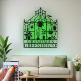 Panneau personnalisé pour serre avec LED | Décoration murale en métal sur mesure pour le jardin | Cadeau pour mamie jardinière | Déco murale