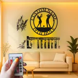 Enseigne LED de golf personnalisée | Décoration murale en métal sur mesure pour bar maison | Déco 19e trou avec prénom | Cadeau pour couple golfeur