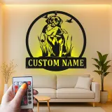 Custom Labrador Retriever Hunting Sign | LED Metal Wall Art for Hunters | Personalized Duck Dog & Outdoor Enthusiast Gift