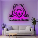 Personalisierte LED-Metall-Wandkunst mit Hundemotiv – Geschenk für Hundeliebhaber, Wohn- oder Kinderzimmerdeko