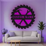 Custom Workshop Tools Led Light Metal Wall Art Personalized Gift for Handyman Garage Decor