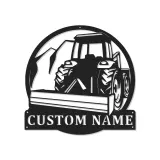 Cartel de metal LED de tractor personalizado Regalo para agricultores Decoración rústica para el hogar o granero
