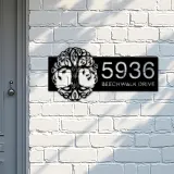 Custom Metal tree of life Metal Address Sign, House number, Outdoor Number Signage, Yard Sign Address Plate