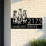 Custom Metal Meercat Safari Wild Life Metal Address Sign, House number, Outdoor Number Signage, Yard Sign Address Plate
