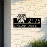 Custom Metal Peeking Hamster Wild animal wildlife Metal Address Sign, House number, Outdoor Number Signage, Yard Sign Address Plate