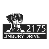 Custom Metal German Pinscher dog Puppy Metal Address Sign House number Hanging Address Plaque Yard Sign Outdoor decor