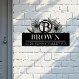 Custom Metal Monogram Letters family name Metal Address Sign House number Hanging Address Plaque Yard Sign Outdoor decor S33