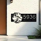 Custom Metal Finches bird on tree branch Metal Address Sign Custom Hanging Address Plaque House number Yard Sign Outdoor Sign