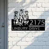 Custom Metal Meercat Safari Wild Life Metal Address Sign, House number, Outdoor Number Signage, Yard Sign Address Plate