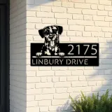 Custom Metal Dalmatian dog Puppy Metal Address Sign House number Hanging Address Plaque Yard Sign Outdoor decor