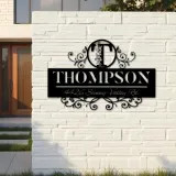 Custom Metal Monogram Letters family name Metal Address Sign House number Hanging Address Plaque Yard Sign Outdoor decor S5