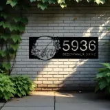 Custom Metal Mother hold children 39 s hand Mom and baby Metal Address Sign House number Hanging Address Plaque Yard Sign Outdoor