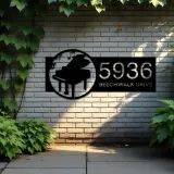 Custom Metal Piano musical instrument Metal Address Sign Custom House number Hanging Address Plaque Yard Sign Outdoor