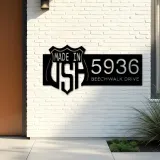 Custom Metal Made in USA Metal Address Sign, House number, Outdoor Number Signage, Yard Sign Address Plate