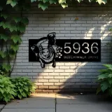 Custom Metal Pig Farm house animal ranch Metal Address Sign House number Hanging Address Plaque Yard Sign Outdoor decor