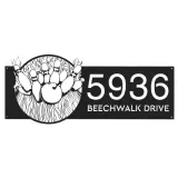 Custom Metal Bowling Metal Address Sign, House number, Outdoor Number Signage, Yard Sign Address Plate002