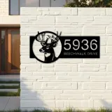 Custom Metal Deer head Metal Address Sign, House number, Outdoor Number Signage, Yard Sign Address Plate