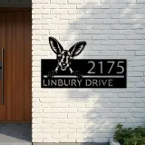 Custom Metal Peeking Kangaroo Wild animal wildlife Metal Address Sign, House number, Outdoor Number Signage, Yard Sign Address Plate