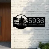 Custom Metal Western Cowboy Wild West Metal Address Sign, House number, Outdoor Number Signage, Yard Sign Address Plate
