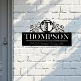 Custom Metal Monogram Letters family name Metal Address Sign House number Hanging Address Plaque Yard Sign Outdoor decor S9