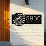Custom Metal Plumber handyman Metal Address Sign House number Hanging Address Plaque Yard Sign Outdoor