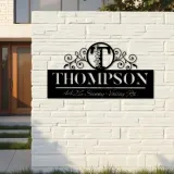 Custom Metal Monogram Letters family name Metal Address Sign House number Hanging Address Plaque Yard Sign Outdoor decor S9