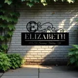 Custom Metal Monogram Letters family name Metal Address Sign House number Hanging Address Plaque Yard Sign Outdoor decor S14