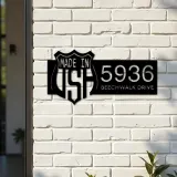 Custom Metal Made in USA Metal Address Sign, House number, Outdoor Number Signage, Yard Sign Address Plate