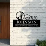 Custom Metal Monogram Letters family name Metal Address Sign House number Hanging Address Plaque Yard Sign Outdoor decor S21