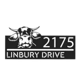 Custom Metal Peeking Cow farm animal ranch Metal Address Sign, House number, Outdoor Number Signage, Yard Sign Address Plate