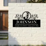 Custom Metal Monogram Letters family name Metal Address Sign House number Hanging Address Plaque Yard Sign Outdoor decor S37