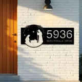 Custom Metal Nativity scene Christian Jesus God Metal Address Sign, House number, Outdoor Number Signage, Yard Sign Address Plate