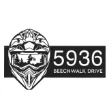 Custom Metal Helmet motocross biker Metal Address Sign, House number, Outdoor Number Signage, Yard Sign Address Plate