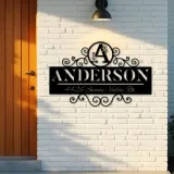 Custom Metal Monogram Letters family name Metal Address Sign House number Hanging Address Plaque Yard Sign Outdoor decor S3