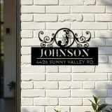 Custom Metal Monogram Letters family name Metal Address Sign House number Hanging Address Plaque Yard Sign Outdoor decor S38