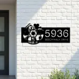 Custom Metal Cinema movie camera Metal Address Sign Custom House number Hanging Address Plaque Yard Sign Outdoor