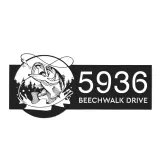 Custom Metal Bass fishing rod bait Metal Address Sign, House number, Outdoor Number Signage, Yard Sign Address Plate