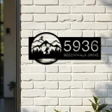 Custom Metal Bigfoot Sasquatch wild life forest Metal Address Sign, House number, Outdoor Number Signage, Yard Sign Address Plate