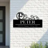 Custom Metal Monogram Letters family name Metal Address Sign House number Hanging Address Plaque Yard Sign Outdoor decor S12