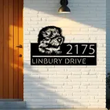 Custom Metal Peeking Baby Beaver Wild animal wildlife Metal Address Sign, House number, Outdoor Number Signage, Yard Sign Address Plate