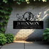 Custom Metal Monogram Letters family name Metal Address Sign House number Hanging Address Plaque Yard Sign Outdoor decor S46