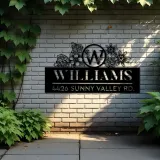 Custom Metal Monogram Letters family name Metal Address Sign House number Hanging Address Plaque Yard Sign Outdoor decor S28