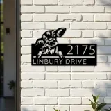 Custom Metal Peeking Calf farm animal ranch Metal Address Sign, House number, Outdoor Number Signage, Yard Sign Address Plate