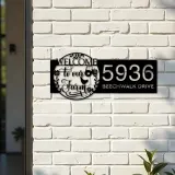 Custom Metal Welcome to our farm Metal Address Sign, House number, Outdoor Number Signage, Yard Sign Address Plate