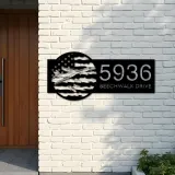 Custom Metal B 1B lancer bomber airplane US flag Metal Address Sign House number Hanging Address Plaque Yard Sign Outdoor