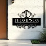 Custom Metal Monogram Letters family name Metal Address Sign House number Hanging Address Plaque Yard Sign Outdoor decor S5