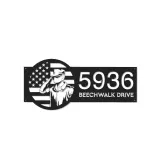 Custom Metal US Army Salute American Soldier US flag Metal Address Sign House number Hanging Address Plaque Yard Sign Outdoor