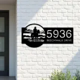 Custom Metal Western Cowboy Wild West Metal Address Sign, House number, Outdoor Number Signage, Yard Sign Address Plate