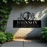 Custom Metal Monogram Letters family name Metal Address Sign House number Hanging Address Plaque Yard Sign Outdoor decor S47
